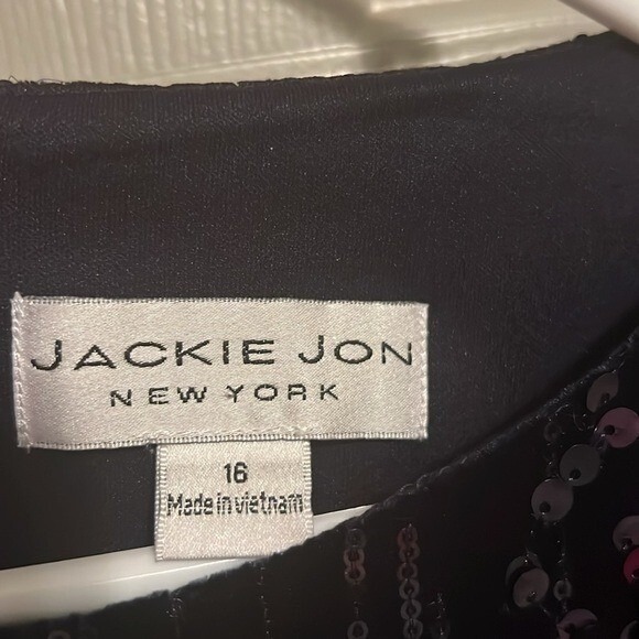 Jackie Jon Blue Sequin Stretch Dress - Size 16 | Party-Ready & Comfortable - Picture 4 of 10